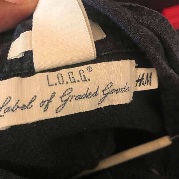 H&M LABEL OF GRAND GOODS  Shirt Men's M black LS - Picture 4 of 8